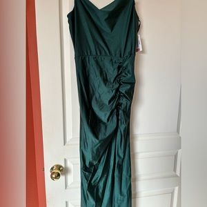 NWT Emerald Green Satin Dress